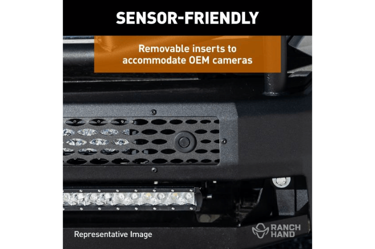 Ranch Hand Midnight front bumper with grille guard for Ford F150 – durable Ranch Hand front bumper replacement