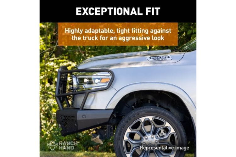 Ranch Hand Midnight grille guard MFF21HBM1 for 2021-2023 Ford F150 durable ranch hand grille guard for truck protection