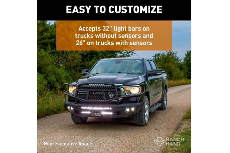 Ranch Hand Midnight grille guard MFF21HBM1 for 2021-2023 Ford F150 durable ranch hand grille guard for truck protection