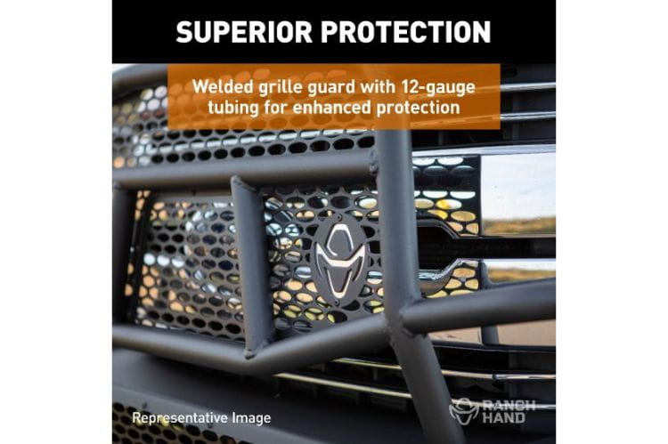 Ranch Hand Midnight grille guard MFF21HBM1 for 2021-2023 Ford F150 durable ranch hand grille guard for truck protection