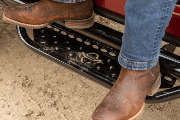 Ranch Hand Legend nerf bars RSD091C1B4S for 2019-2024 Ram 1500 Classic heavy duty ranch hand running steps and ram nerf bars.