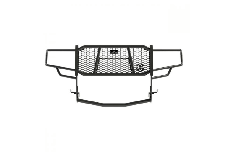 Black Ranch Hand Legend grille guard installed on a 2019-2026 Ram 1500, heavy-duty truck front grille guard for front-end protection