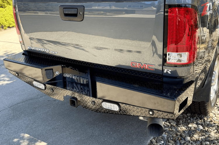 Ranch Hand SBC081BLSL Sport Series Back Bumper for 2007.5–2010 GMC Sierra 2500HD/3500HD – heavy-duty rear protection with black powder-coat finish