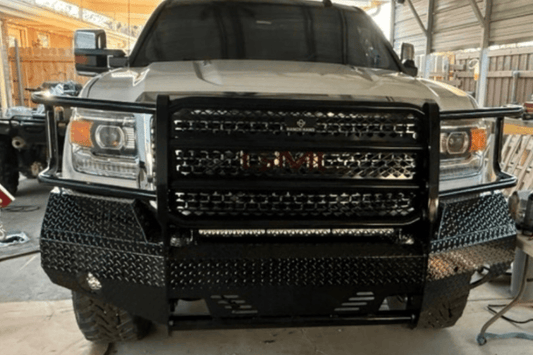 Ranch Hand Summit Series Front Bumper FSG151BL1 in Black for 2015-2019 GMC Sierra 2500HD and 3500HD trucks.