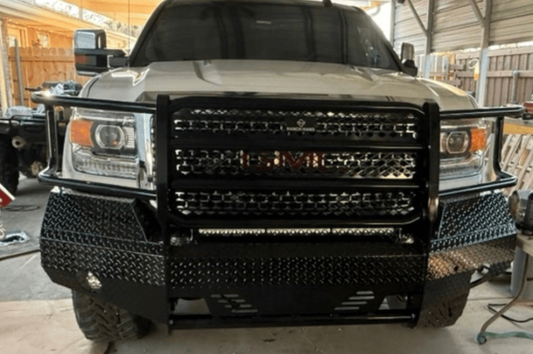 Ranch Hand Summit Series Front Bumper FSG151BL1 in Black for 2015-2019 GMC Sierra 2500HD and 3500HD trucks.
