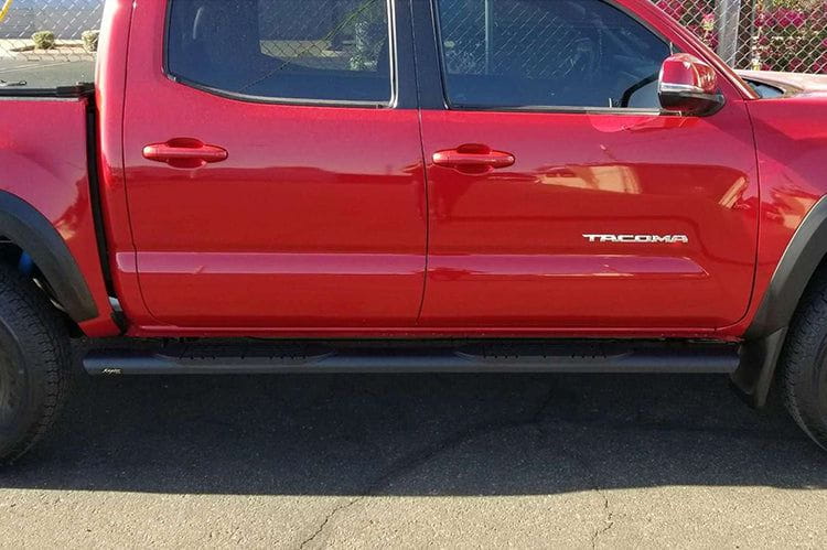 Raptor 2001-0041BT 2020-2025 Chevy Silverado 2500/3500 5" Oval Style Slide Track Running Boards - Black Textured Aluminum