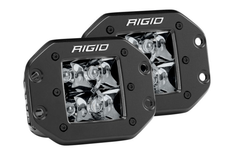 Rigid Industries 212213BLK 3" D-Series PRO Spot Midnight Edition, sleek flush mount fog lights for trucks with powerful output from premium Rigid Industries lights