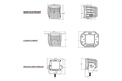 Rigid Industries 212213BLK 3" D-Series PRO Spot Midnight Edition, sleek flush mount fog lights for trucks with powerful output from premium Rigid Industries lights