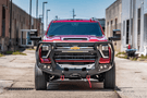 Road Armor Evolution heavy duty front bumper 3242EF7B for 2024–2026 Chevy Silverado 2500/3500, designed for rugged protection with winch compatibility.
