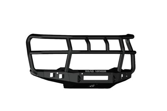 Road Armor Stealth front bumper Titan II Guard 3242F2B-NW for 2024–2026 Chevy Silverado 2500/3500, with integrated grille guard for enhanced protection.