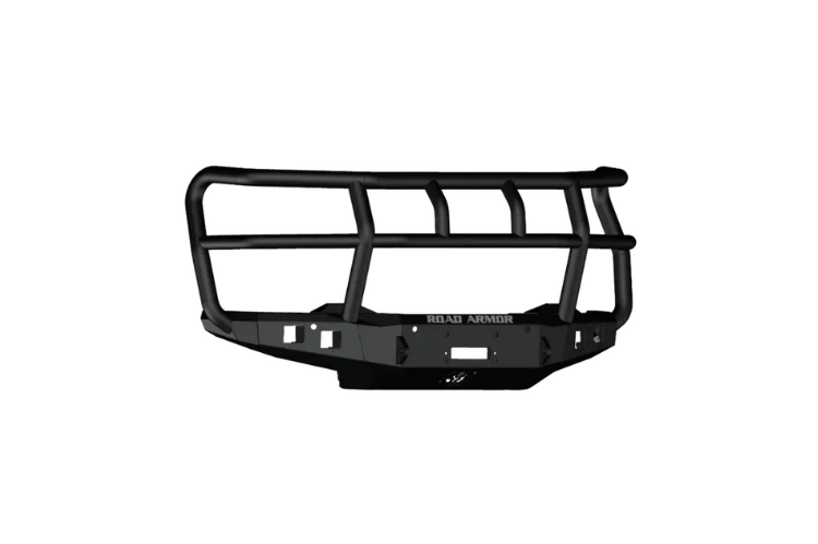 Road Armor Stealth front winch bumper Titan II Guard 3242F2B for 2024–2026 Chevy Silverado 2500/3500, designed for rugged protection with integrated winch mount.