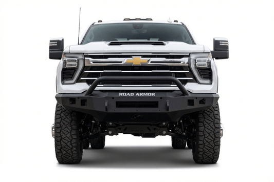 Road Armor 3242F4B-NW heavy-duty stealth front bumper pre-runner guard for 2024-2025 Chevy Silverado 2500/3500 trucks