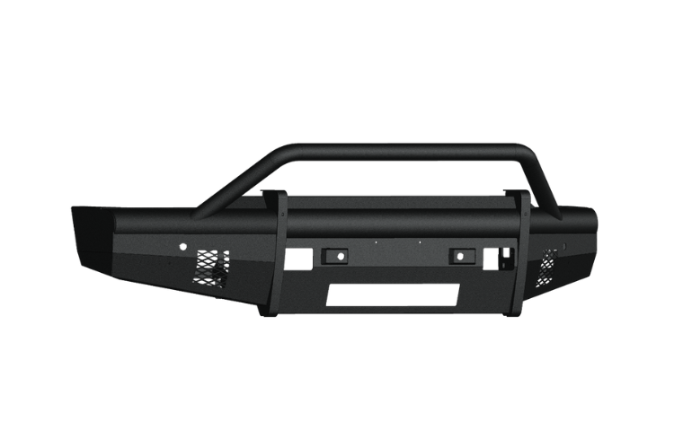 Road Armor Vaquero 3242VF4B Textured Black Front Bumper with Non-winch Pre-runner Guard for 2024-2025 Chevy Silverado 2500/3500.