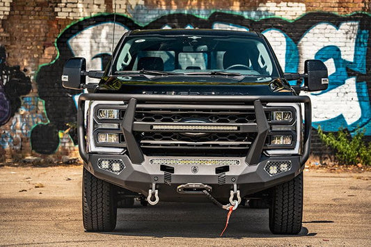 Road Armor Evolution 6232EF7B front bumper for 2023-2026 Ford F250/F350 with Reaper Guard, sensor and camera compatible