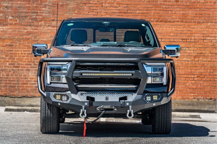 Road Armor Evolution front winch bumper Reaper Guard 6241EF7B for 2024-2026 Ford F150 textured black heavy duty bumper