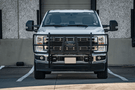 Road Armor Vaquero 6232-BRSH 2023-2025 Ford F250/F350 Superduty Front Brush Guard, heavy-duty textured black grille guard, ideal as a brush guard, front grille guard, and deer guard for trucks