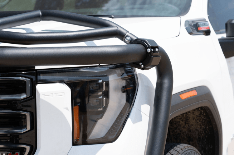 Road Armor 2242F6B winch front bumper with Titan II Guard Intimidator for 2024–2025 GMC Sierra 2500/3500 - designed for heavy duty truck bumpers