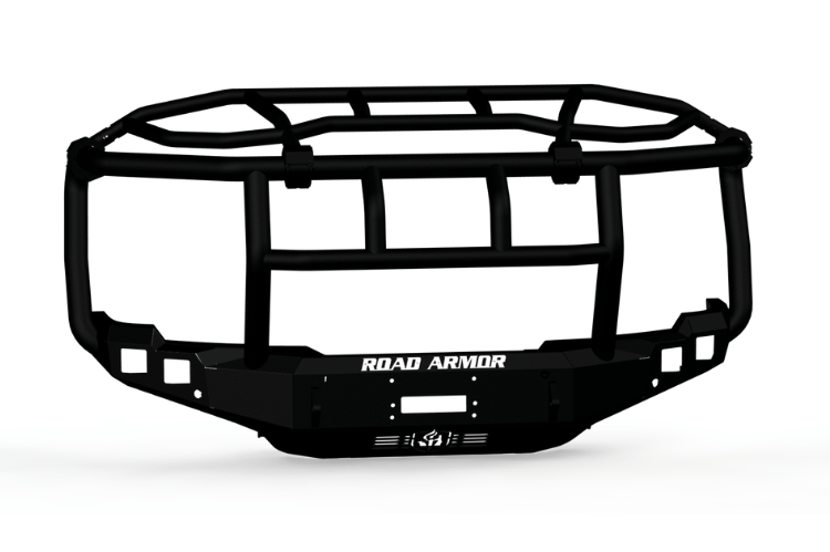 Road Armor 2242F6B winch front bumper with Titan II Guard Intimidator for 2024–2025 GMC Sierra 2500/3500 - designed for heavy duty truck bumpers