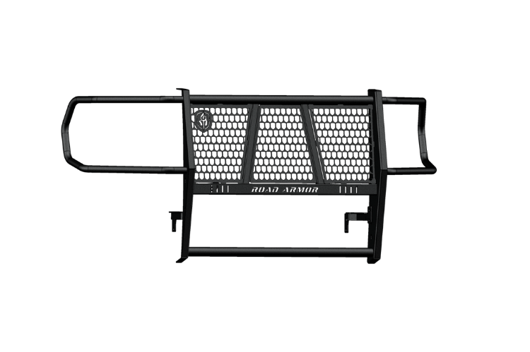 Road Armor Vaquero 4192-BRSH Front Brush Guard for 2019-2025 Ram 2500/3500 – Durable textured black grille guard, offering maximum front-end protection as a heavy-duty truck brush guard, non-winch compatible