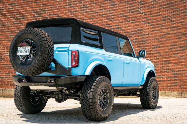Road Armor Stealth rear bumper with tire carrier 6213R3B-TC for 2021-2026 Ford Bronco durable rear bumper protection black
