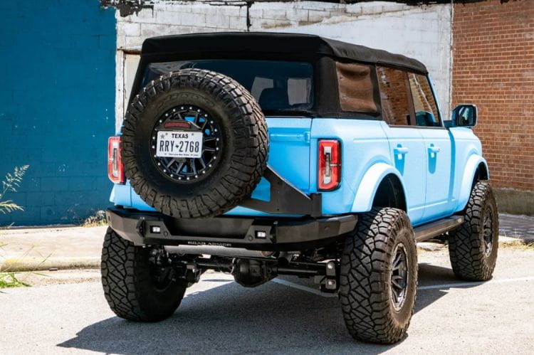 Road Armor Stealth rear bumper with tire carrier 6213R3B-TC for 2021-2026 Ford Bronco durable rear bumper protection black
