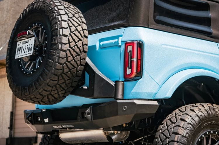 Road Armor Stealth rear bumper with tire carrier 6213R3B-TC for 2021-2026 Ford Bronco durable rear bumper protection black