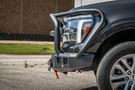 Road Armor Stealth F150 front winch bumper with stealth bumpers design and heavy-duty protection
