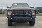 Road Armor 408R2B 2010-2018 Dodge Ram 2500/3500 Stealth Front Winch Ready Bumper Titan II Grille Guard, Black Finish and Square Fog Light Hole