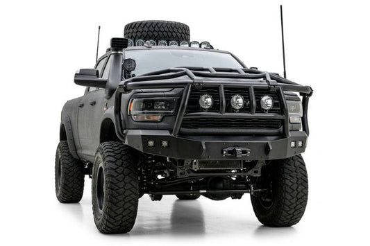 Road Armor Stealth Titan 2 front bumper with Intimidator guard for 2019-2026 Ram 4500 5500 heavy duty truck