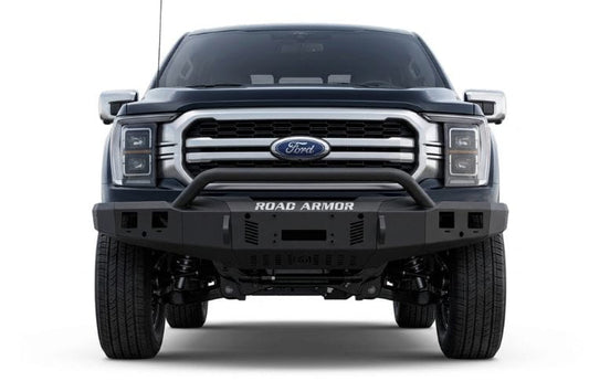 Road Armor Stealth front winch bumper 6241F4B for 2024-2026 Ford F150 Pre-Runner Guard textured black stealth front winch bumper