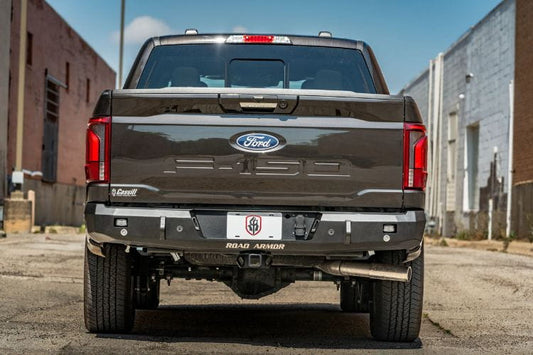 Road Armor Stealth rear bumper 6241R0B for 2024-2026 Ford F150 textured black non winch durable road armor rear bumper