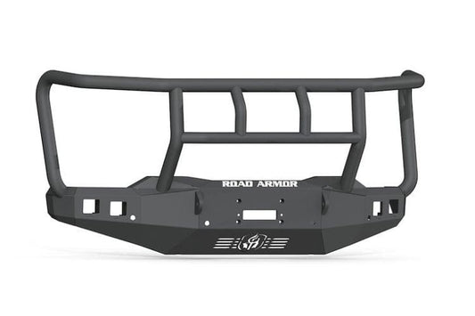 Road Armor Stealth Winch Front Bumper Titan II Guard 3202F2B for 2020-2023 Chevy Silverado 2500HD/3500HD rugged Road Armor bumper