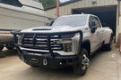 Road Armor Stealth Winch Front Bumper Titan II Guard 3202F2B for 2020-2023 Chevy Silverado 2500HD/3500HD rugged Road Armor bumper