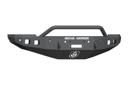 Road Armor Stealth Front Bumper 4162F4B for 2010-2018 Ram 2500/3500, winch-ready Pre-Runner guard with rugged front-end protection