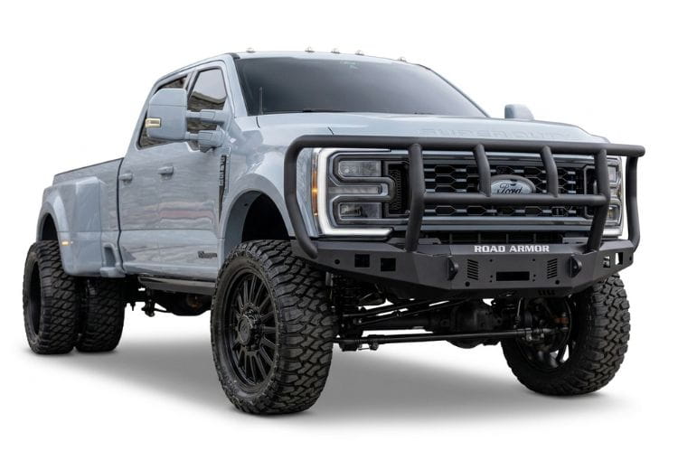Road Armor Stealth Titan II front bumper 6234F2B winch guard for 2023-2026 Ford F450/F550 Superduty durable road armor bumper