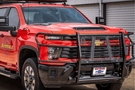 Road Armor Vaquero truck grille guard 3202-BRSH for 2020–2026 Chevy Silverado 2500/3500, heavy-duty brush guard for protection.