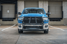 Road Armor Vaquero truck front grille guard with textured black road armor brush guard for Ram 1500