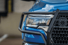 Road Armor Vaquero truck front grille guard with textured black road armor brush guard for Ram 1500