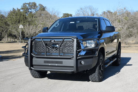 Steelcraft front bumper replacement 60-13380C for 2014–2021 Toyota Tundra, aftermarket steel bumper for rugged front-end protection.