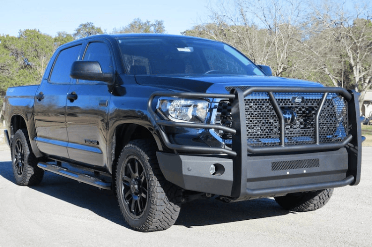 Steelcraft front bumper replacement 60-13380C for 2014–2021 Toyota Tundra, aftermarket steel bumper for rugged front-end protection.