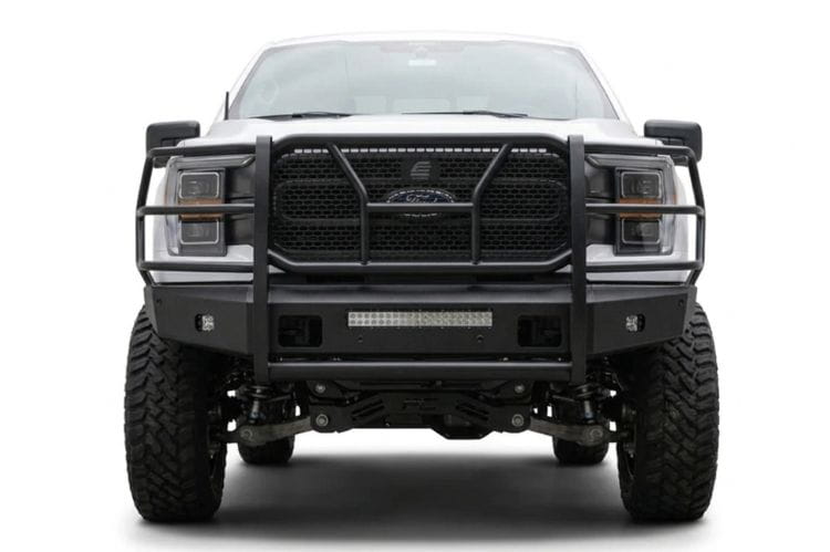 Steelcraft Elevation front bumper 60-11440C installed on a 2024–2026 Ford F-150 truck