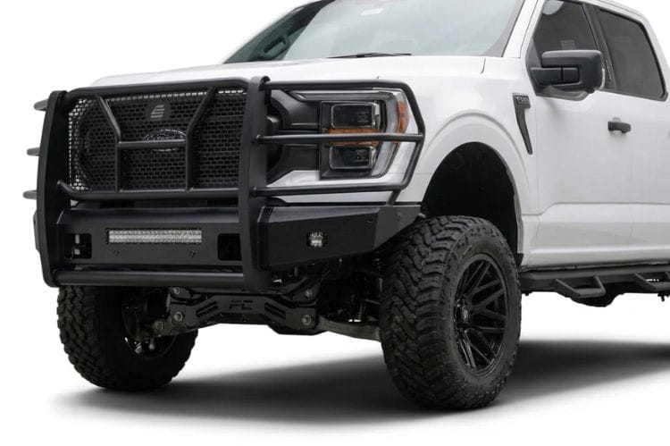 Steelcraft Elevation front bumper 60-11440C installed on a 2024–2026 Ford F-150 truck