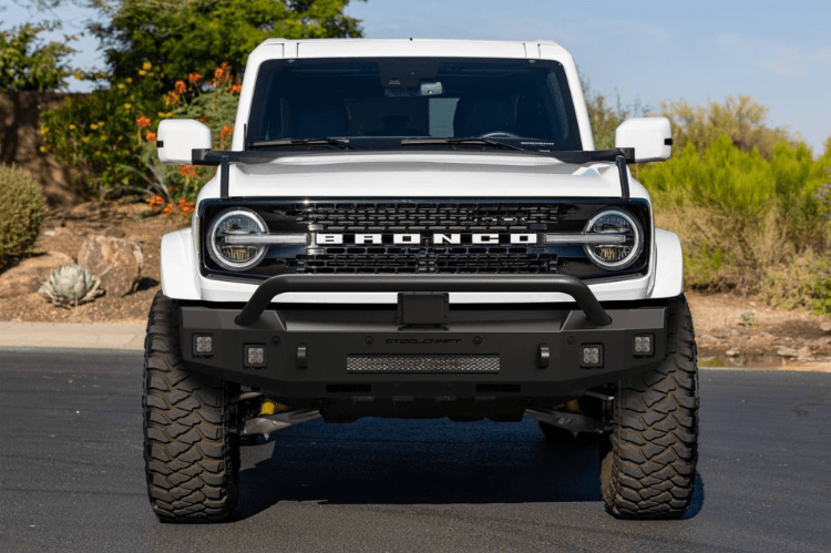 Steelcraft Fortis 71-11350HP heavy-duty front bumper for 2021–2024 Ford Bronco, rugged off-road steel bumper with aggressive styling and durable protection