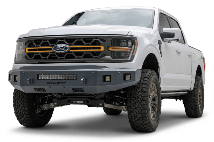 Steelcraft Fortis HD front bumper 71-11440 installed on a 2024–2026 Ford F-150 truck