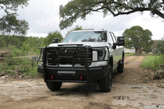 Steelcraft Elevation 60-10475C front bumper for 2024-2026 GMC Sierra 2500/3500 HD – durable steel front bumper with integrated front grille guard for superior protection