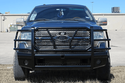 Steelcraft HD front bumper replacement installed on a Ford F-150, featuring a rugged truck front bumper design with grille guard