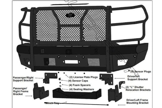 Steelcraft HD replacement front bumper HD10447RCW for 2020-2023 Chevy Silverado 2500HD/3500HD durable steelcraft hd bumper