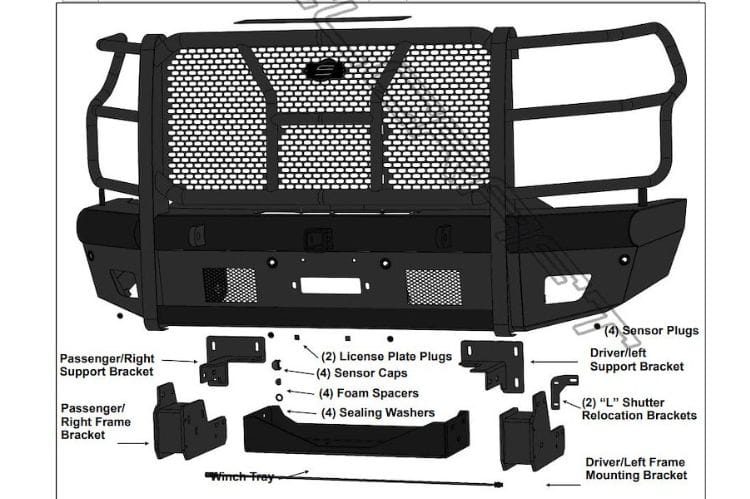 Steelcraft HD replacement front bumper HD10447RCW for 2020-2023 Chevy Silverado 2500HD/3500HD durable steelcraft hd bumper