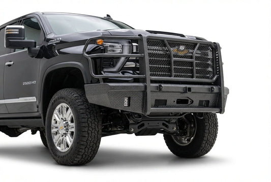 Steelcraft HD winch front bumper HD10444RCW installed on 2024–2026 Chevy Silverado 2500/3500 truck