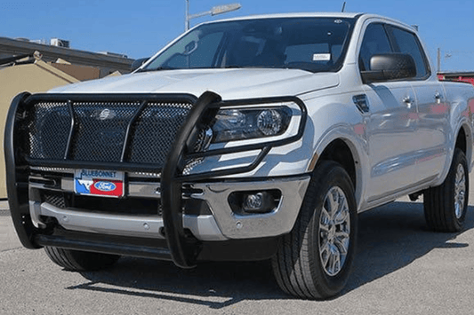 Steelcraft grille guard 50-1340 for 2019–2023 Ford Ranger, heavy-duty black steel grille guard for rugged front-end protection.